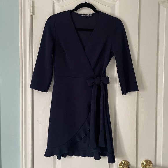 BooHoo Navy Short Dress - Picture 1 of 7